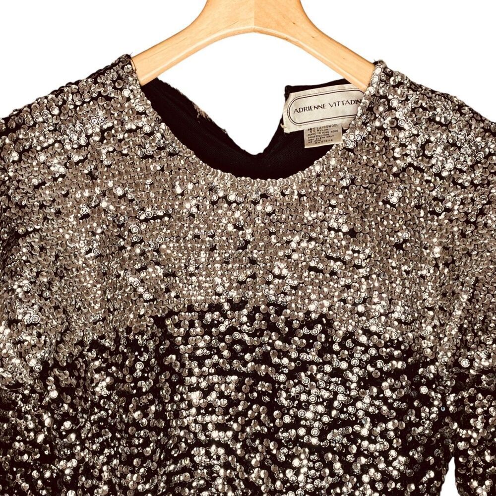 Adrienne Vittadini Sequins Ombre Mini Dress - Picture 2 of 10